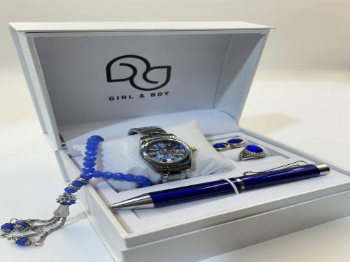 طقم شبيهة رولكس ملون بنظارة