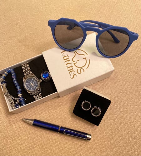 طقم الشيخ رولكس ازرق بارقام عربية