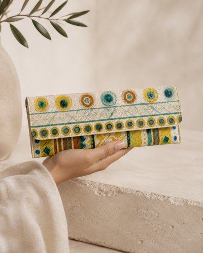 Creative Type Laila Leather Clutch