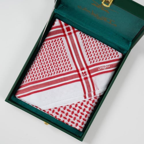 شماغ ملكي الخاص جولد 2026 ختم أبيض