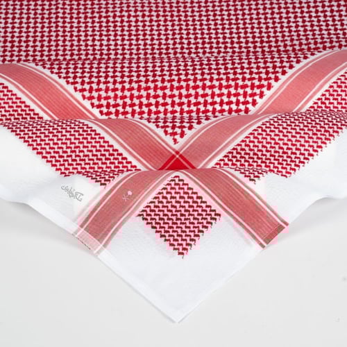 شماغ ملكي بريميوم ختم ابيض غامق 2025