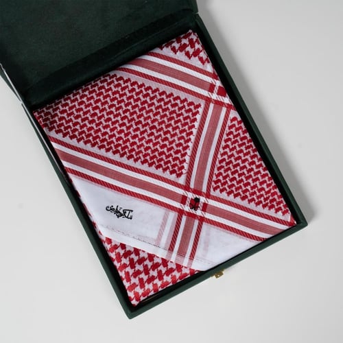 شماغ ملكي جولد احمر غامق 2026