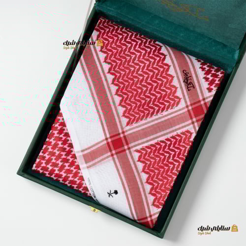 شماغ ملكي كلاسيك احمر دم الغزال