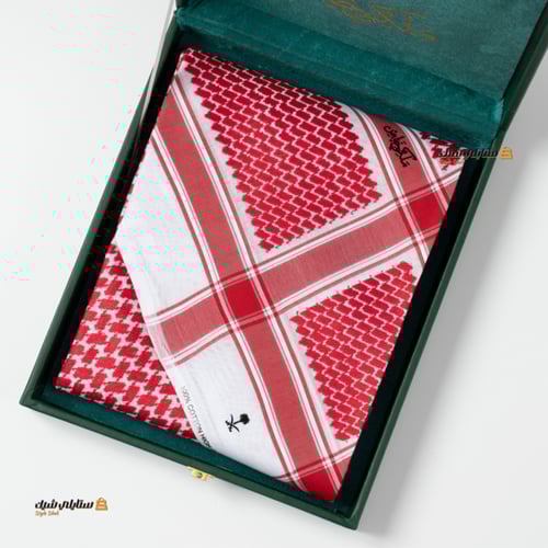 شماغ ملكي الخاص مودرن احمر دم الغزال 2025