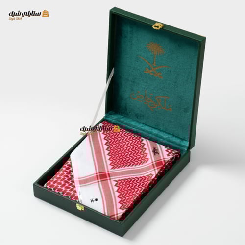 شماغ ملكي كلاسيك احمر دم الغزال