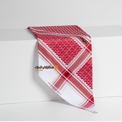 شماغ ملكي السمو احمر دم الغزال 2025