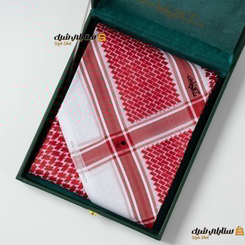 شماغ ملكي السمو احمر دم الغزال 2025