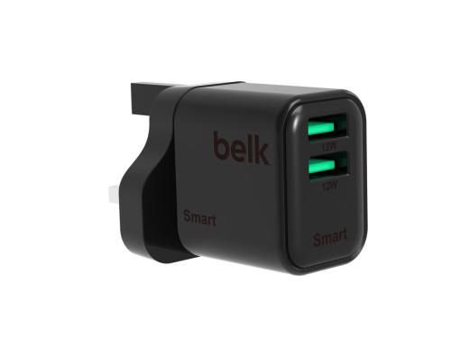 شاحن Belk جداري 12W – منفذين USB-A بشحن ذكي وسريع
