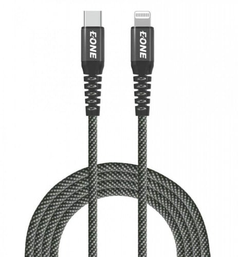 كيبل ايفون PD ا Eone قماش معتمد من ابل 1.2m - براق