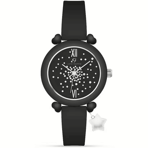 ساعه سوداء بالنجمه ماركة LUCA BARRA