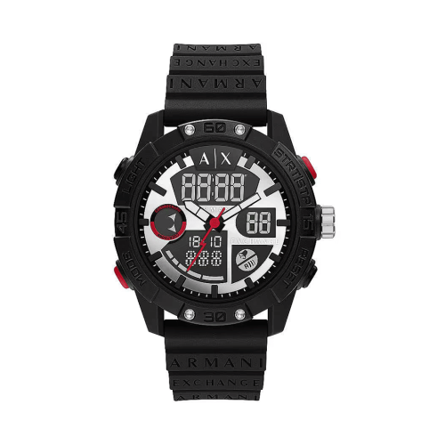 ساعه رجاليه لون أسود من براند ارماني