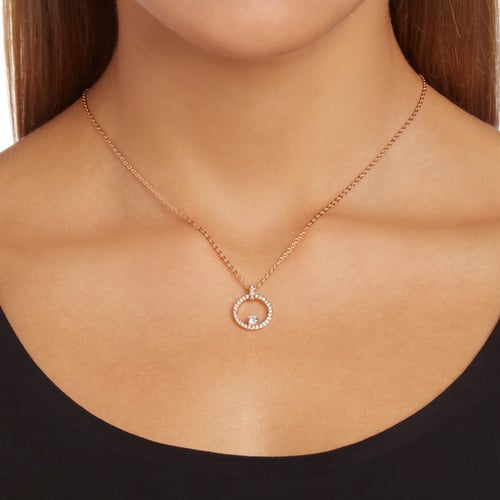 سلسال سواروفسكي روز قولد بحلقة الفصوص