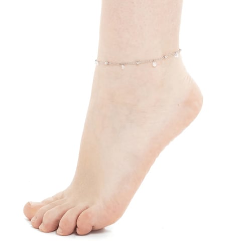 خلخال الزيركون الأبيض