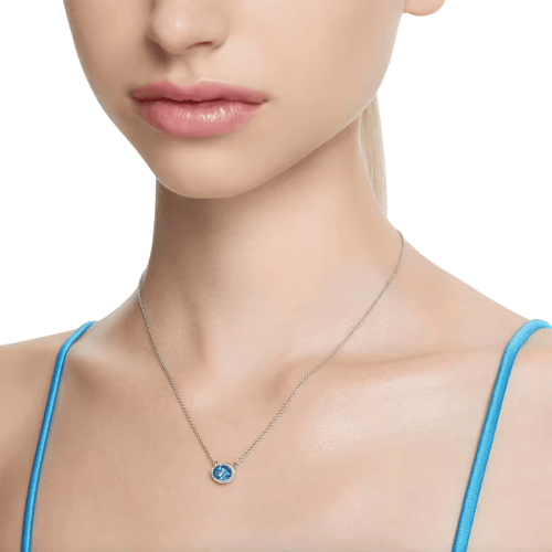 قلادة سواروفسكي زيركون أزرق