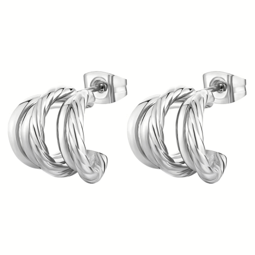 حلق فضي فاخر ماركة بروسواي ايطاليا