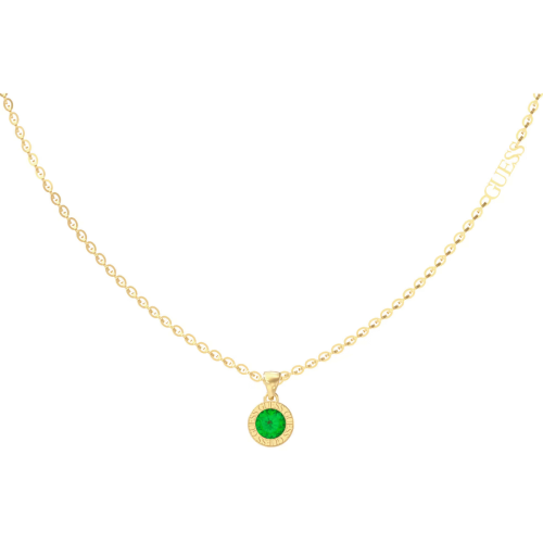 سلسال ذهبي بالكرستاله الخضراء ماركة جيس