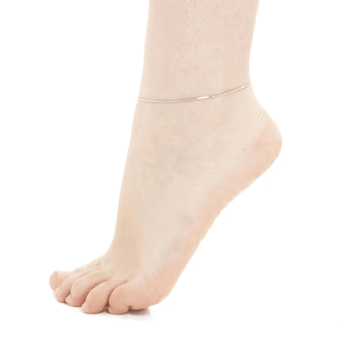 خلخال فضي رفيع