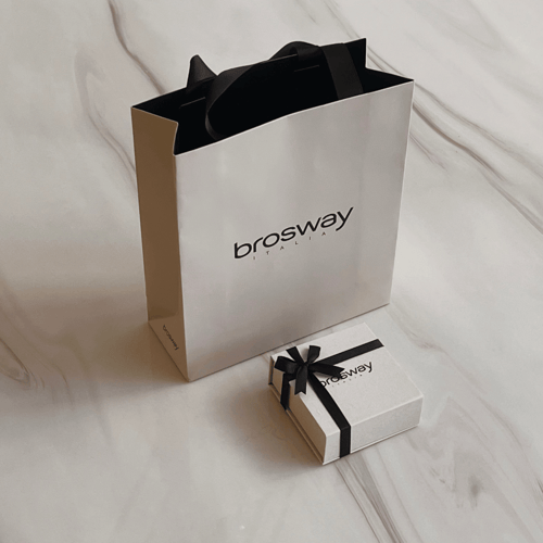 اسواره فضيه بالحجر الأبيض من براند Brosway