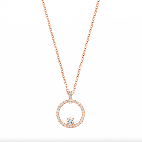 سلسال سواروفسكي روز قولد بحلقة الفصوص