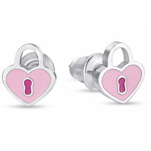 حلق أطفال قفل وردي من براند LUCA BARRA