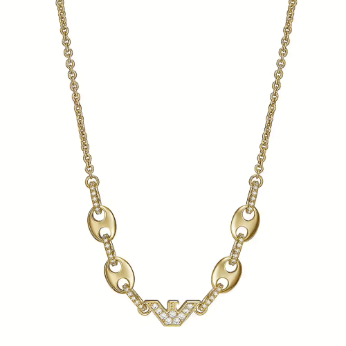 سلسال ارماني ذهبي بالكرستالات