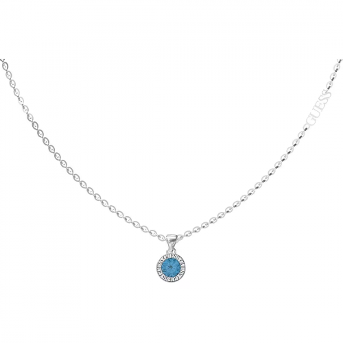 سلسال فضي بالكرستال السماوي من براند Guess