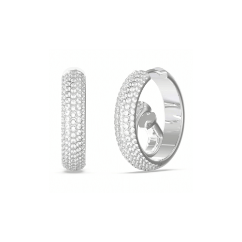 حلق فضي كرستال Guess