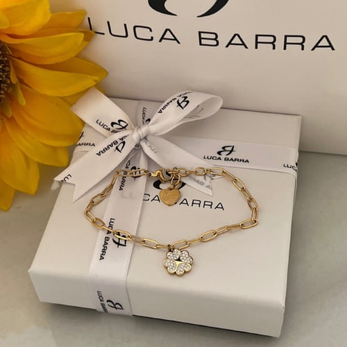 اسوارة الورده الذهبيه بالكرستال من براند LUCA BARR...