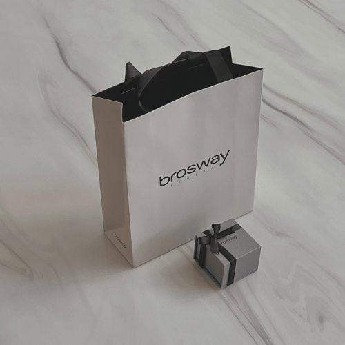 خاتم رجالي أسود مع ذهبي من براند Brosway