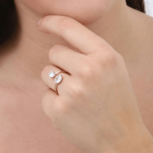 خاتم ذهبي بالزيركون ماركه Brosway