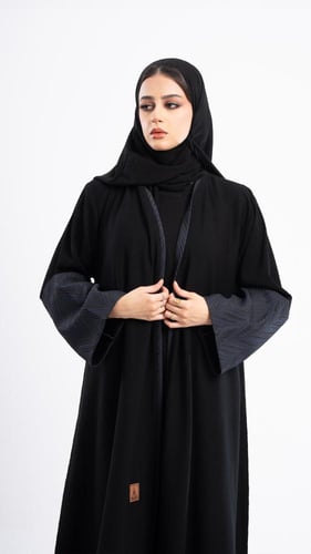 عباية جود جاكار باللون الكحلي
