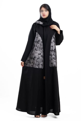 عباية كلوش بتدخيلة جاكار فضي