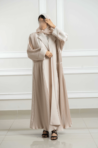 عباية بيج كلوش مع تدخيلات كسرات من الأمام