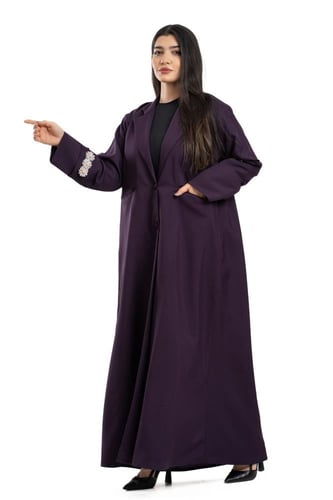 عباية ريماس بليزر موف مزين بورد وفصوص لولو ع الأكم...