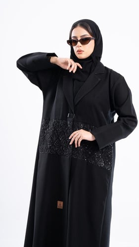 عباية أنسام بشك خرز اسود