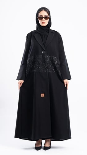 عباية أنسام بشك خرز اسود