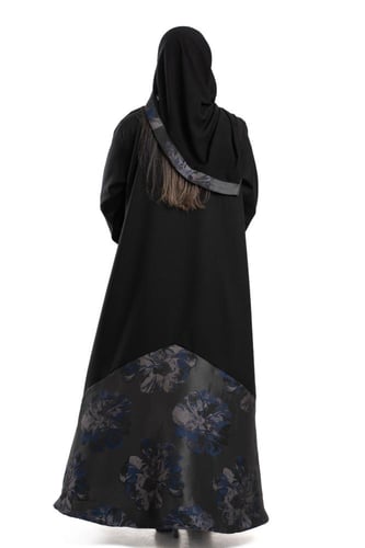 عباية همس بقماش جاكار كحلي