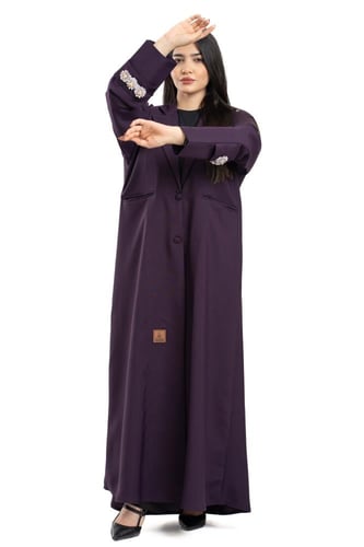 عباية ريماس بليزر موف مزين بورد وفصوص لولو ع الأكم...