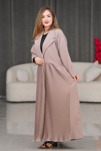 عباية لحمي كلوش مع تدخيلات كسرات نص من الأمام