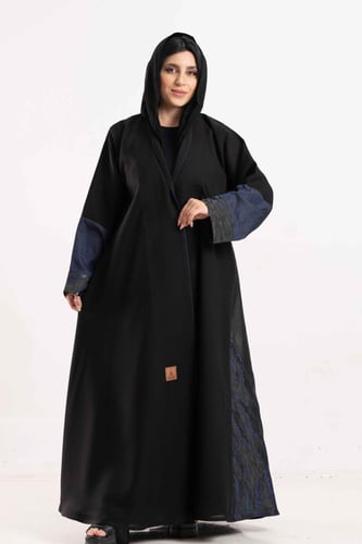 عباية كلوش بتدخيلات جاكار اورجنز من الخلف والأكمام