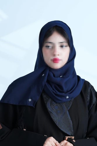 طرحة Z125 لون كحلي بتطريز فضي