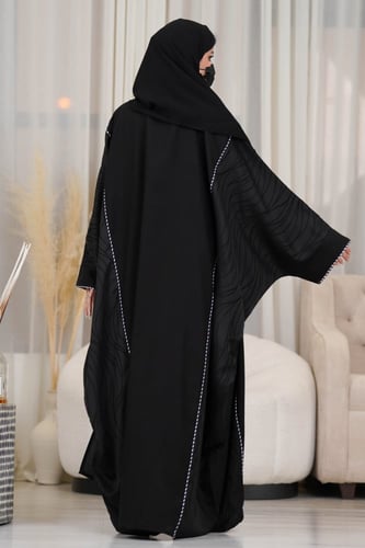 عباية زاهية بشت مع تحديد قيطان من الامام والكم بتد...