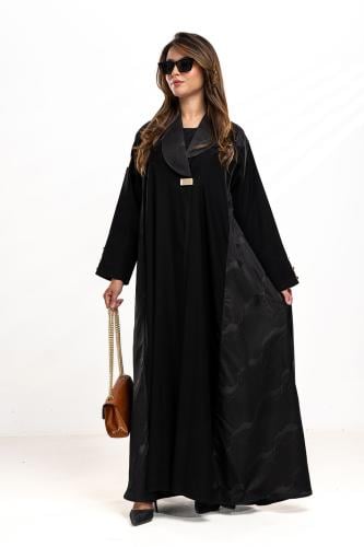 عباية كريب كوبرا فتنامي بقماش جاكار من الخلف