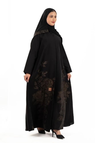 عباية عفاف عباية عفاف بتطريز بني ناعم