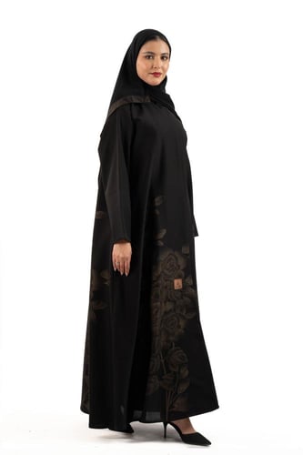 عباية عفاف عباية عفاف بتطريز بني ناعم