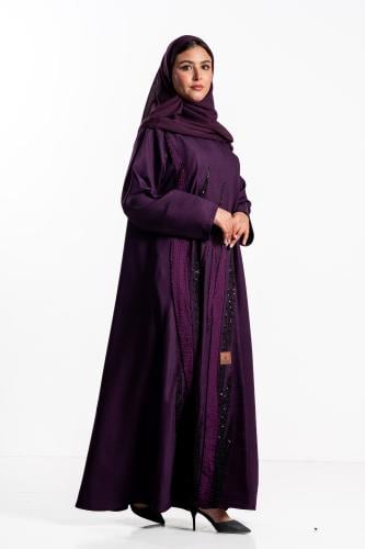 عباية ريحانة موف غامق