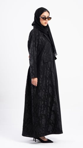 عباية حور بليزر بدانتيل اندنوسي