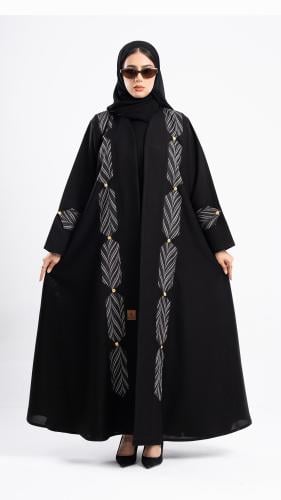 عباية جوليا بتطريز جاكر مع زرار زينة