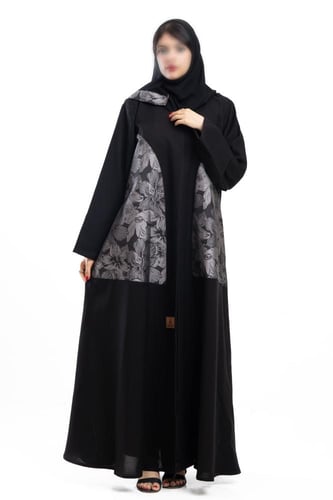 عباية كلوش بتدخيلة جاكار فضي