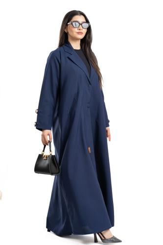 عباية أصايل بليزر كحلي مزين بورد وفصوص لولو ع الأك...